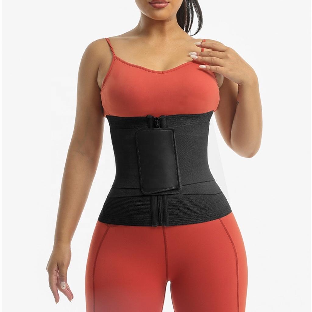 Custom Logo With Zipper 30cm Long Torso Waist Trainer Corset 3 in One Waist Trainer Wrap Belt