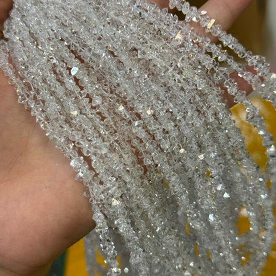 Διαμάντι Herkimer Διπλής Αιχμής Χαλαρές Χάντρες για DIY Χειροποίητα Αξεσουάρ Κοσμημάτων - Βραχιόλι & Κολιέ