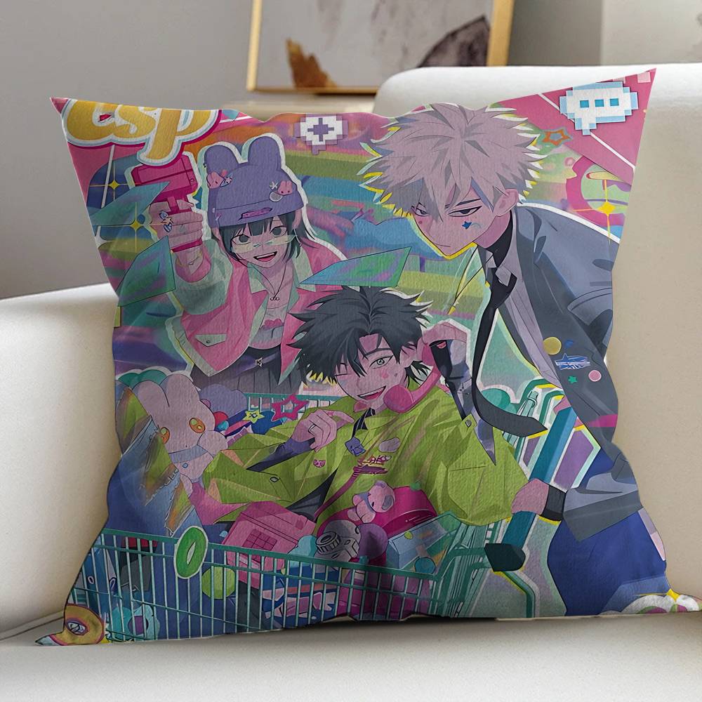 Link Click Anime Cushion Cover Polyester Sofa Cushions Decorative Throw Pillows Home Decoration Pillowcover