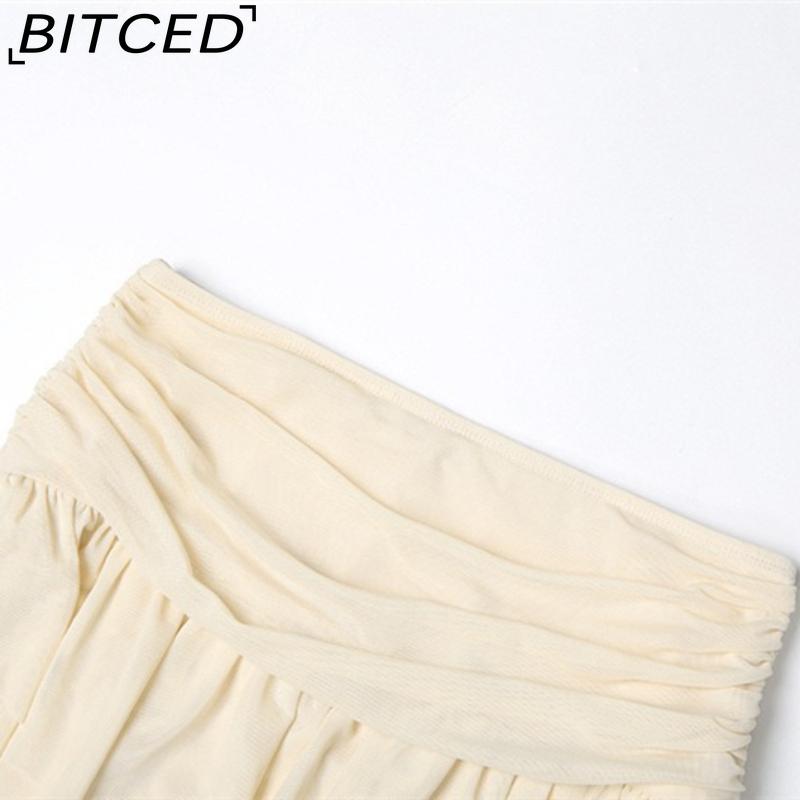 BITCED Spring Women's Solid-Colour Slim-Fit Halter Neck Top with Fashionable Low-Waist Skirt Set