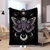Dark Romance Butterfly Roses Blanket Sofa Blanket Camping Trip Bedroom Outdoor Plush Blanket Digital Printing