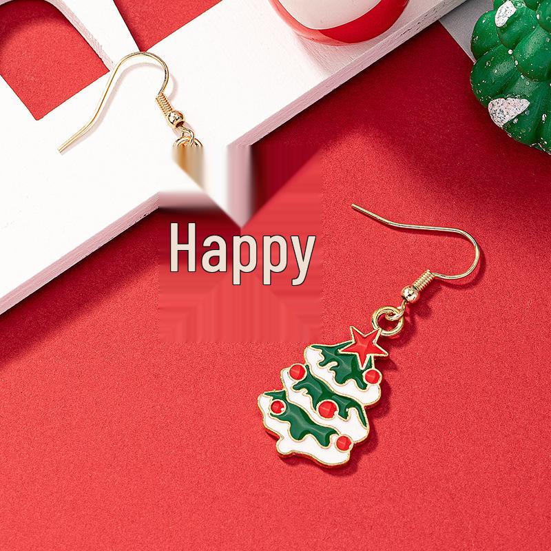 

Очаровательные серьги в виде рождественской елки, покрытой снегом: Элегантный и милый праздничный аксессуар для женщин