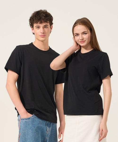 [Forever 21] [3PACK] Unisex Cotton 30-Count Regular Fit Short Sleeve T-shirt Black+White [Shipped from Korea] 100% Authentic