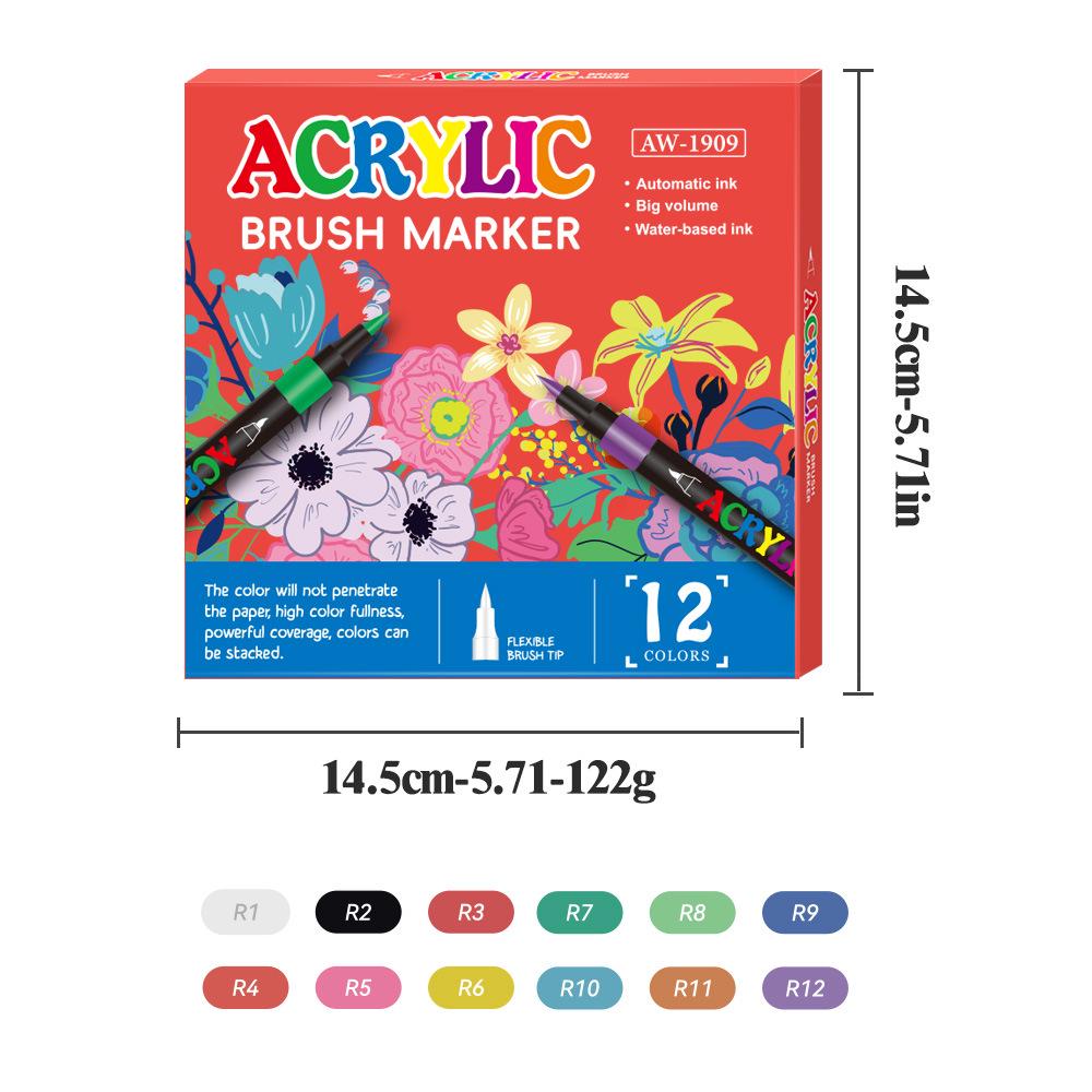 168-Color Acrylic Marker Set for Students: Doodling and Drawing Pens for Kids
