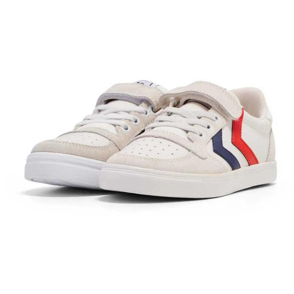 Hummel slimmer stadil leather low jr sneakers white