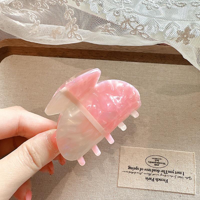 

Корейская заколка-краб для волос из ацетата с цветными блоками для женщин - Аксессуары в супер-феечном стиле розовый