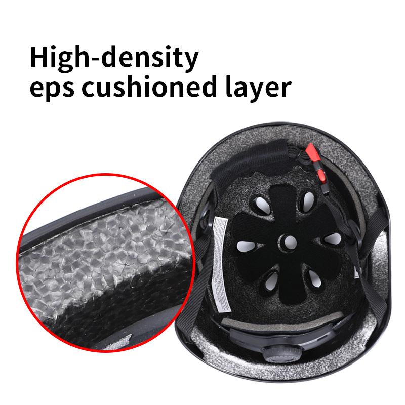 Roselle EPS Sports Protection Skateboard Helmet with PC Shell Impact Resistant 8-10 Air Vents for Adults Outdoor