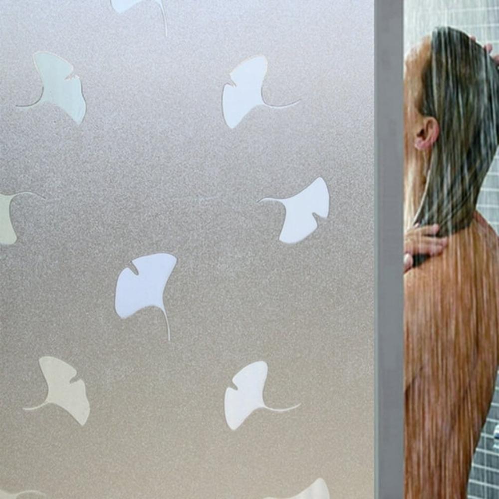 TopLLC Raam Privacyfolie Badkamer Matglas Statische Klevende Raamsticker UV-Blokkerend Zonder Lijm Verwijderbare Vinyl Bekleding Bloemendecoratie
