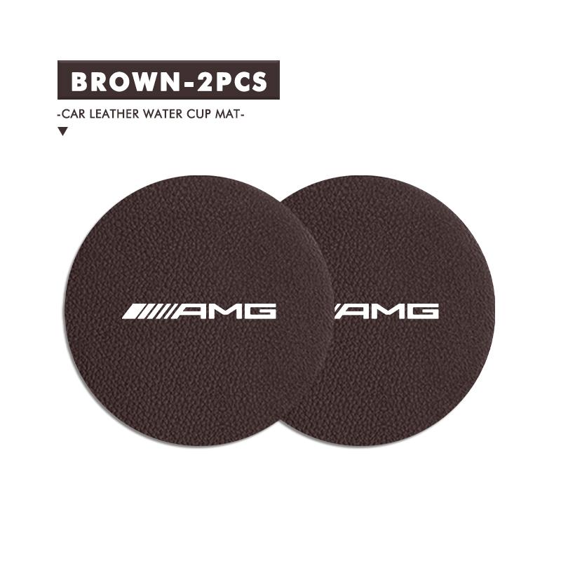 2Pcs Car Cup Holder Anti Slip Insert Coasters Pads Decoration For Mercedes Benz AMG C180 C300 W124 W176 W177 C200 C260 GLC CLE PI1