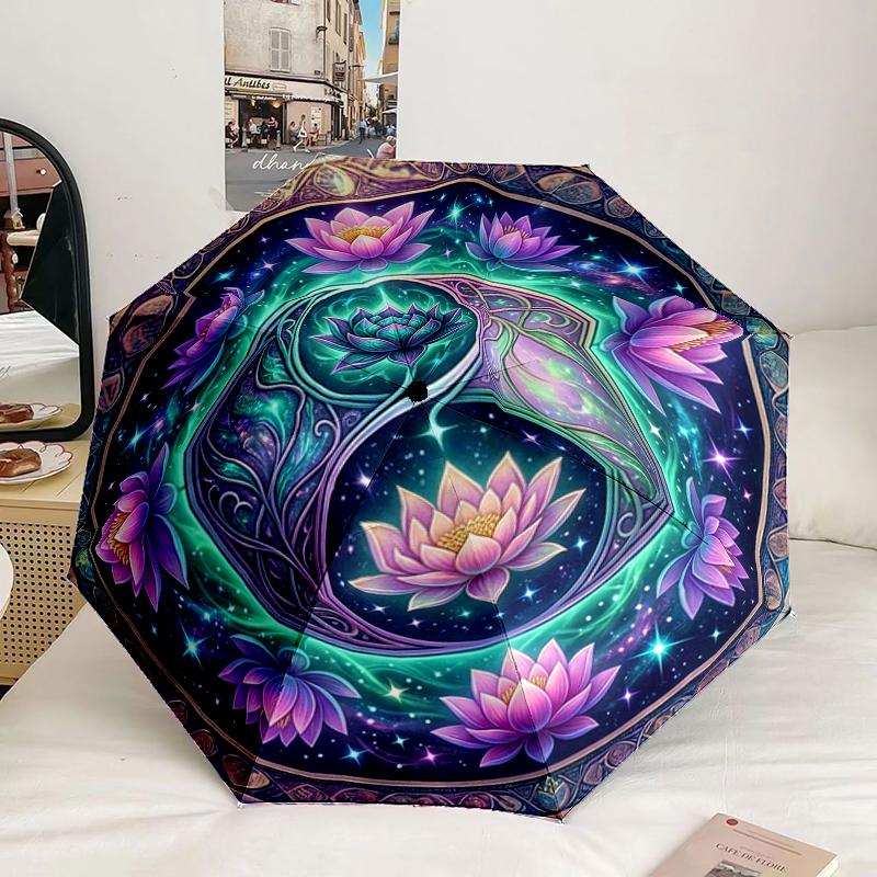 

Celestial Lotus Harmony Umbrella 36-Frame for Travel, camping, Casual Lightweight Portable Umbrella, Essential for every family Holidays Gift