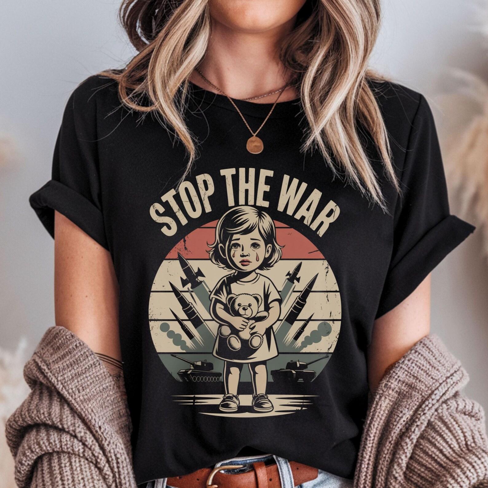 Stop The War T-Shirt – Peace Protest Graphic Tee, Activist Streetwear, US Cotton Shirt S
