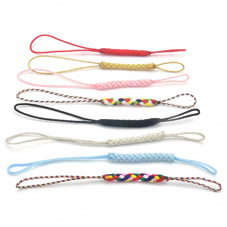 10PCS Double Ended Phone Rope Key Chain Lanyard Hand Knitted Phone Strap Braided Pendant Charms Phone Cord Keychian Accessories