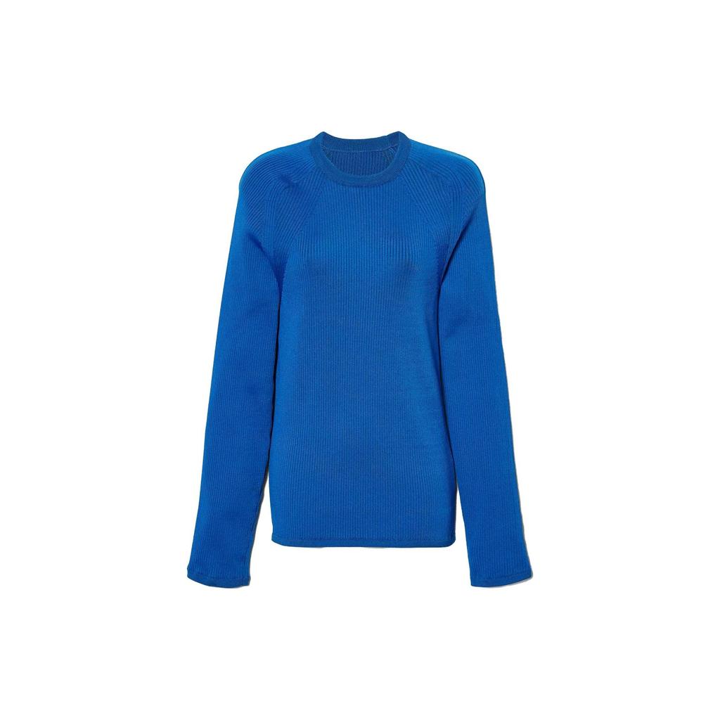 Timberland X Suzanne Oude Hengel Collaboration SS23 Solid Color Round Neck Long Sleeve Knit Sweater Women sweater Dark-Denim A6PS1288