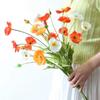 Stem Elegant Realistic Artificial Papaver Rhoeas Silk Plants Fake Poppies Flowers Faux Bouquet