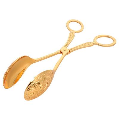 1Pc Food Tong Gold Plated Snack Cake Clip Salad Bread Pastry Clamp Baking Clip