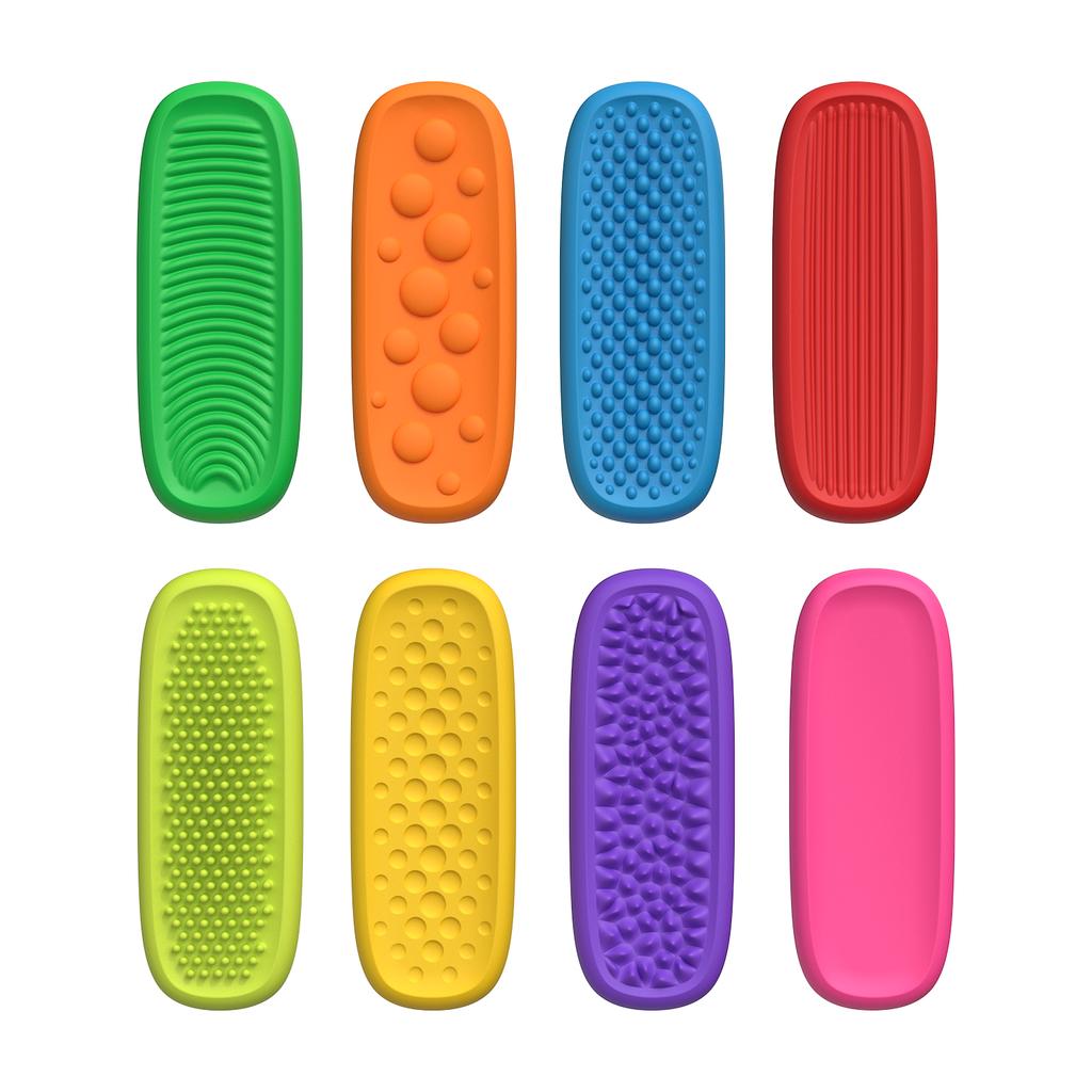 8-Pack Silicone Sensory Fidget Stones – Elastic Texture Stress Relief Toys for Focus & Calm, Portable Calming Tool for Teens