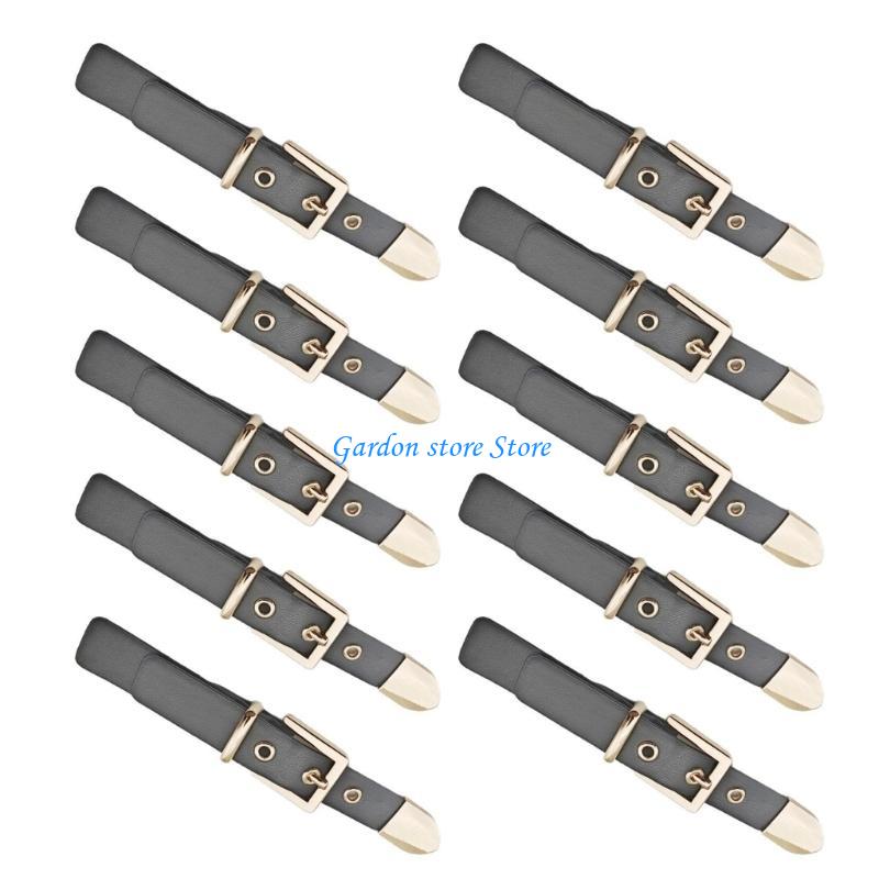 B0KB 10 Pcs Sew-On Toggles Closures Sewing Accessories PU Leather Clasp Fasteners for Coat Knitwear