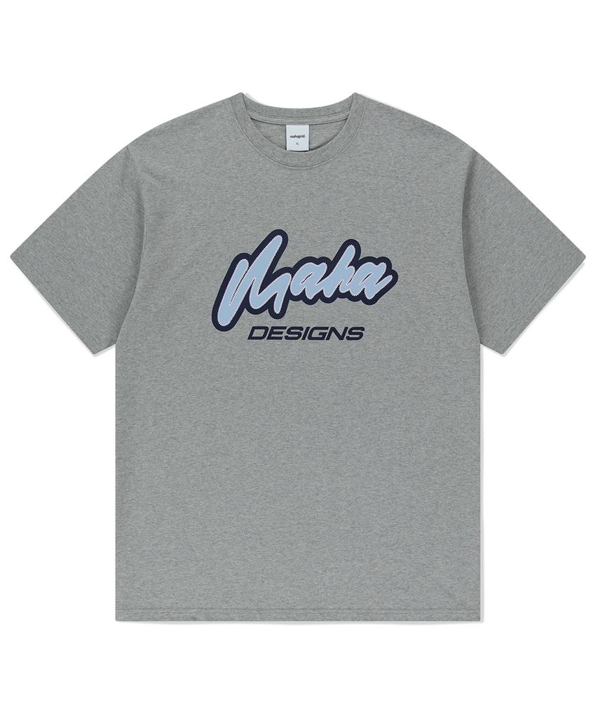 MAHAGRID Maha Spellout Tee Gray(Mg2Fmmt531A)