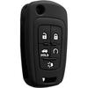 Key Fob Cover for Equinox Cruze: 5 Buttons Silicone Key Fob Case Fit for Chevy Camaro Malibu Impala Sonic Buick Regal Crosse Cascada Verano GMC