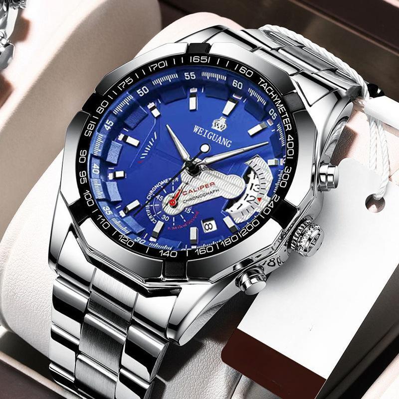 Fashion Automatic Movement Ρολόι Ανδρικό Ημερολόγιο Αδιάβροχο Φωτεινό Μη μηχανικό Ρολόι Μεγάλο Καντράν