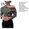 Versatile Women Top Shirt Button Splicing Turtleneck Long Sleeves Casual Loose Fit Solid Color Off-shoulder Blouse