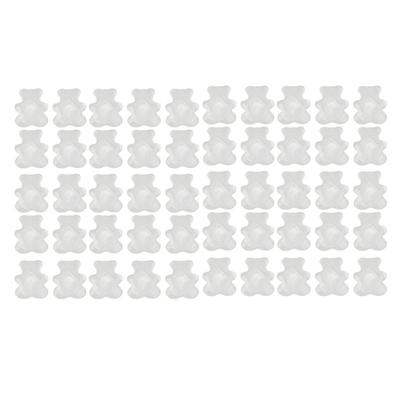 50pcs Nail Color Board Tips Water Ripple Transparent Glass Little Bear Nail Tips for Manicure