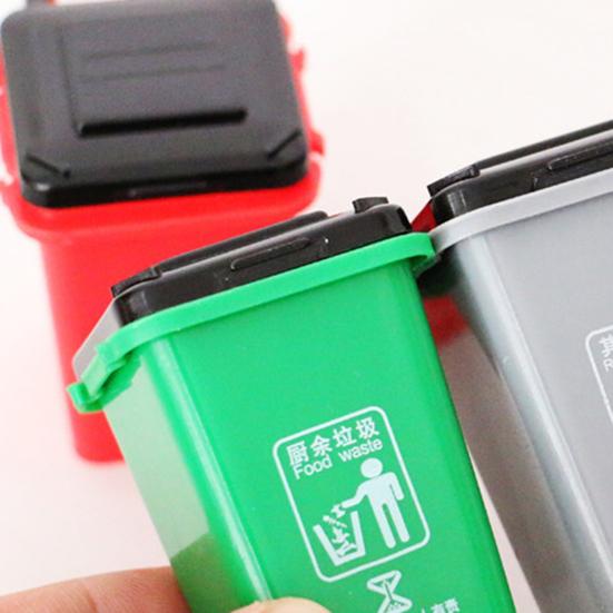 4 шт. аксессуары миниатюрные мусорные баки высокая имитация очаровательный кукольный — фото 4