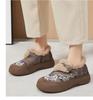 Women's Embroidered Winter Fur Boots: Cotton, Polyurethane, Velvet-Lined, Thick Sole, Height-Boosting.