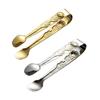 Coffee Sugar Clip Stainless Steel Anti-skid Tong Ice Palm Shape Food Cake Clamp Kitchen Gadgets Bar Buffet Golden Tools Tweezer