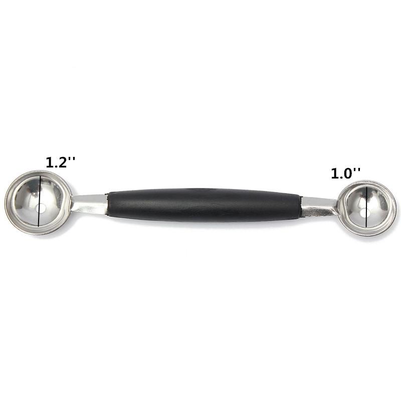 Stainless Steel Double Ended Headed Fruit Icecream Ball Spoon Diameter Melon Baller Fruit Vegetable Tools PY0039