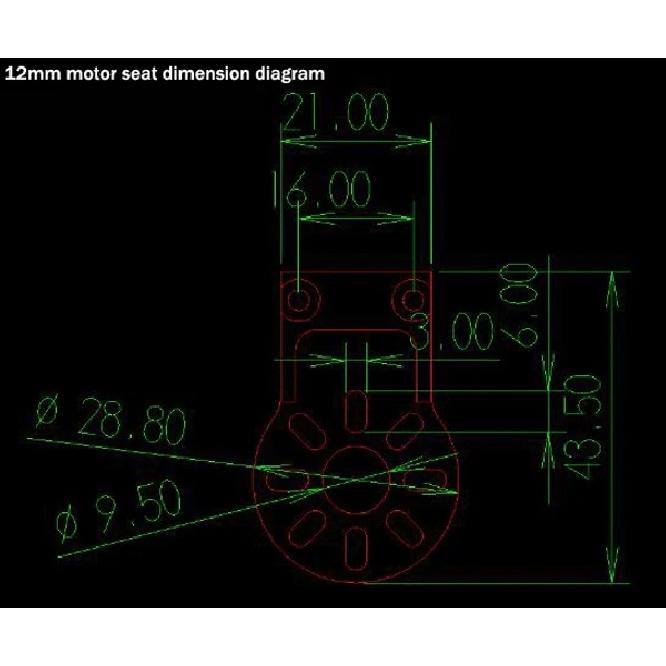 Aluminum Alloy Motor Mount Is Suitable For 12mm 16mm 18mm Carbon Fiber Tube, For UAV, Plant Protection Machine