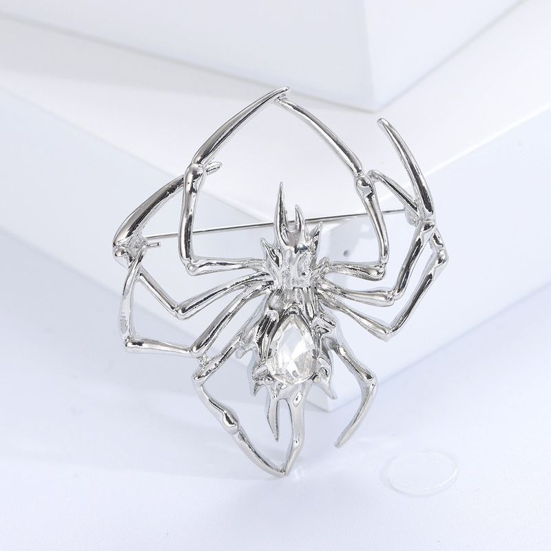Europe and America Creative Glossy Spider Brooch Fashion Elegant Men Suit Stylish Collar Pin Ornament Alloy Insect Pin