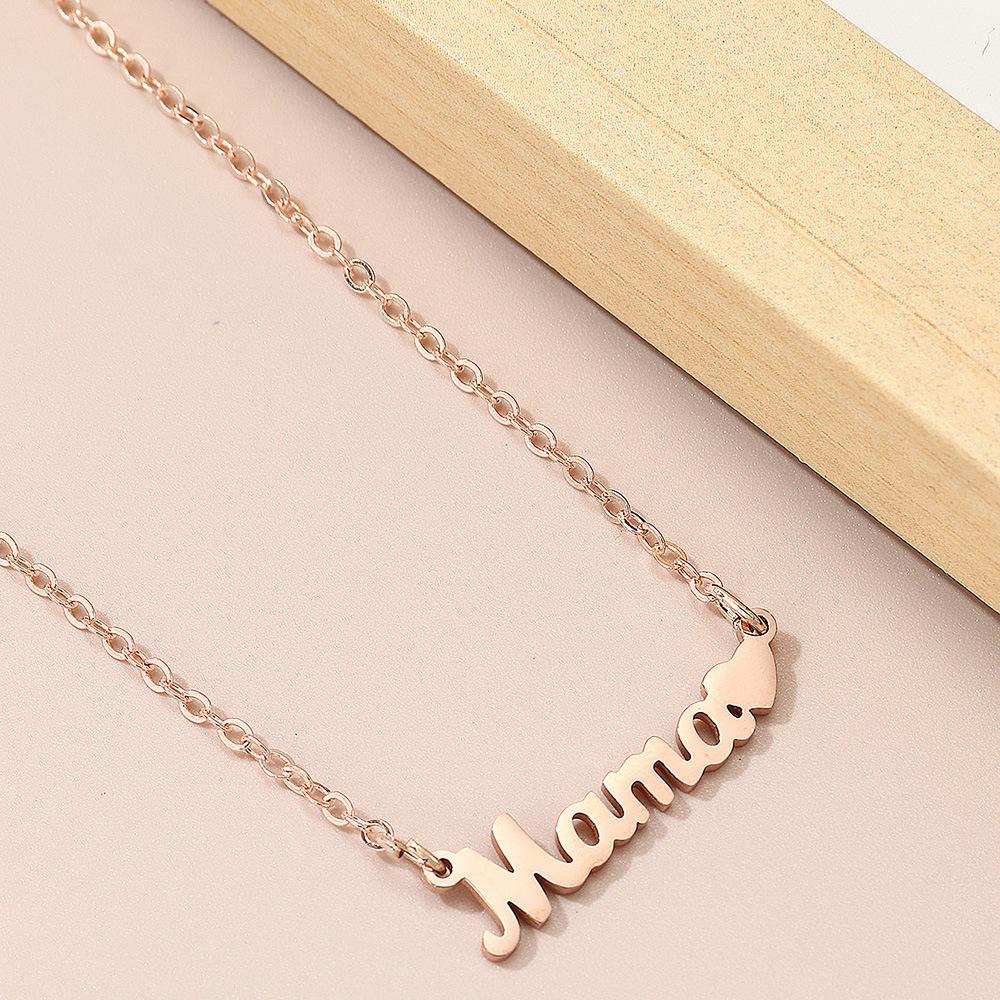 Necklace Titanium Steel Names Alphabet Diamond Follow Multi -style Machining Stainless Steel Jewelry Necklace