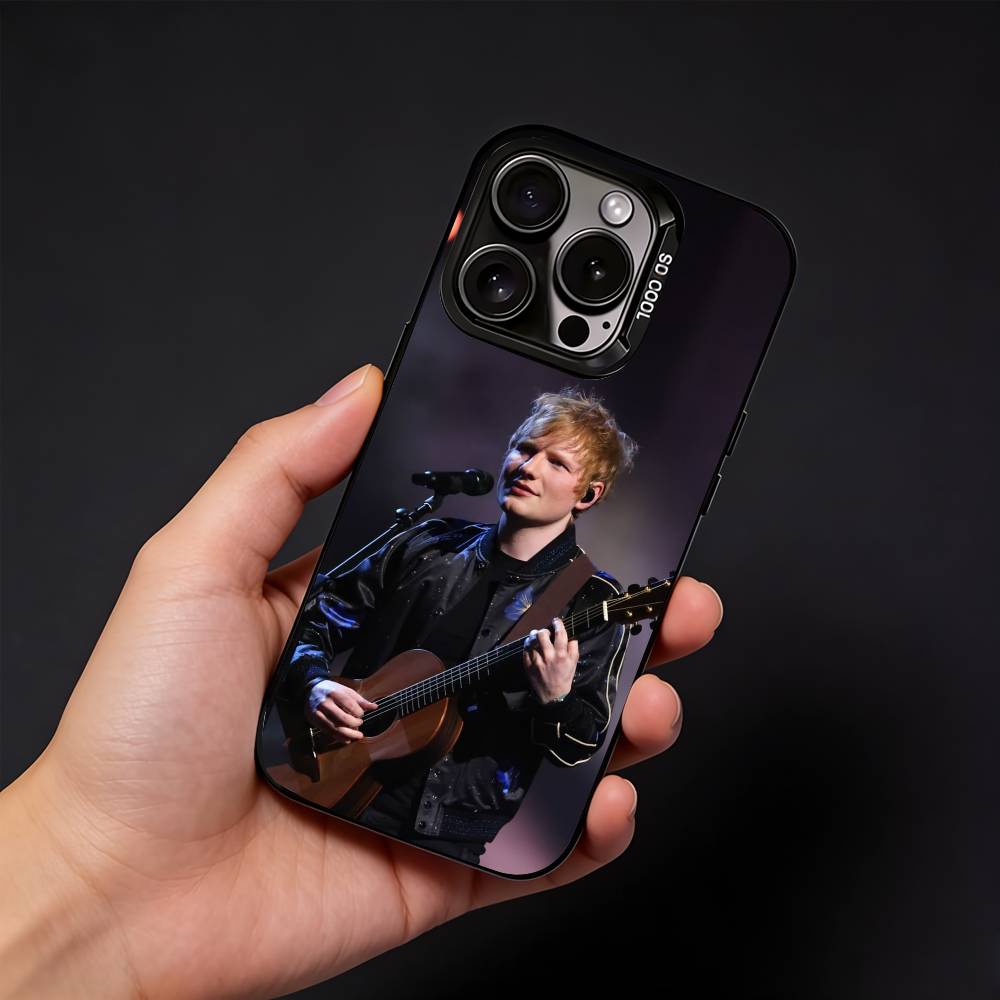 Singer E-Ed S-Sheeran Phone Case For iPhone17, 16,15,14,13,12 Pro Max Black Candy Matte Shockproof Cover