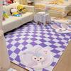 Fashion Minimalist Retro Checkerboard Living Room Large Area Trendy Carpet Bedroom Girl Color Decoration Fluffy Thick Soft Rug
