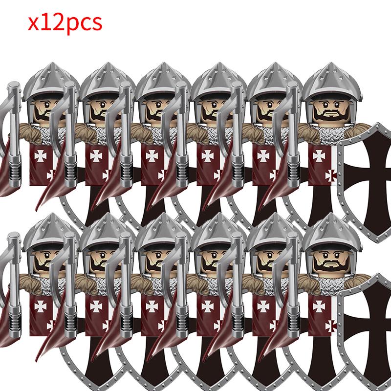 

Средневековые рыцари Иерусалима Триполи Замок Фигурки Солдаты Боевой конь Военные строительные блоки Кирпичики Игрушка для детей подарок