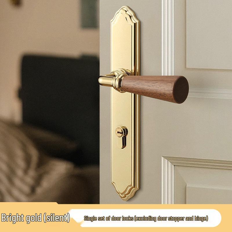 Vintage-Style Zinc Alloy Mute Door Handle for Bedrooms