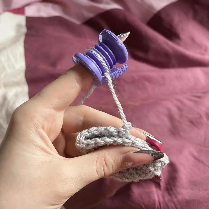 Neuer Tragbarer Häkel-Fingerschutz DIY Häkel-Mini-Strick-Fingerschutz Fingerlinge Fingerhüte Häkler