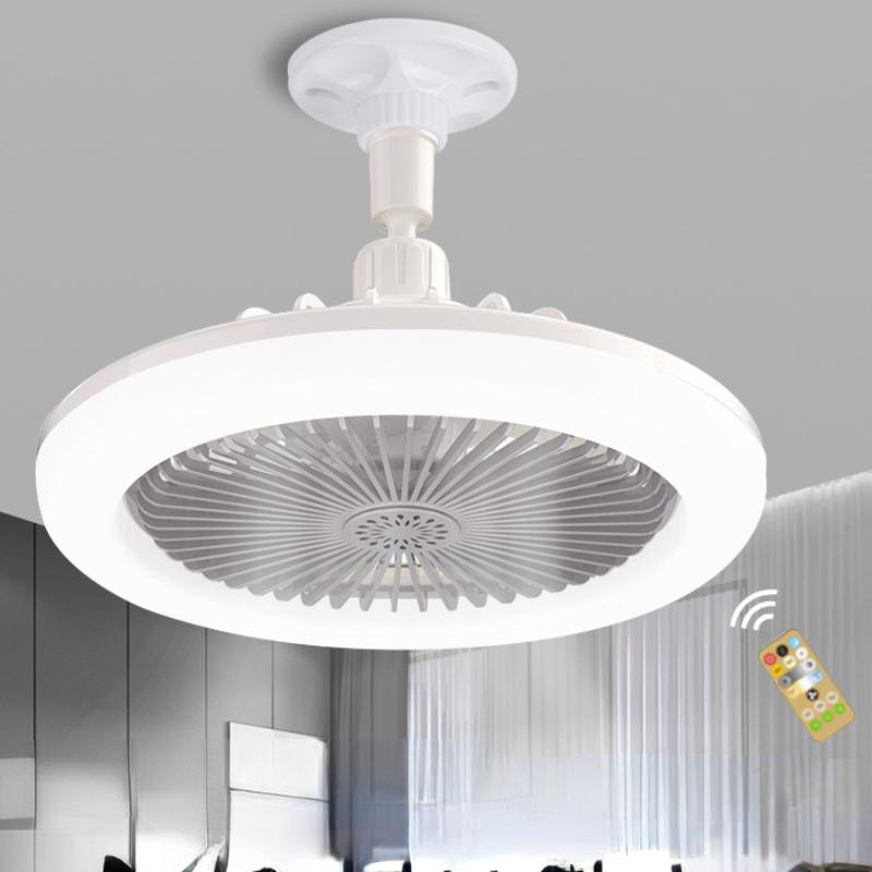 1PC E27 Ceiling Fans Light with Remote Control Light 30W LED Lamp Fan Universal Smart Silent Ceiling Fan Light for Sitting Room