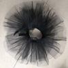 Women Tulle Ruffled Fake Collar Multi-Layered Mesh Clown Choker Lace-Up Ribbon Neck Ruff Shawl Fake Collar