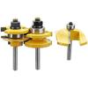 3pcs 1/4 Inch Shank Ogee Rail and Stile Ogee Raised Panel Router Bit Set