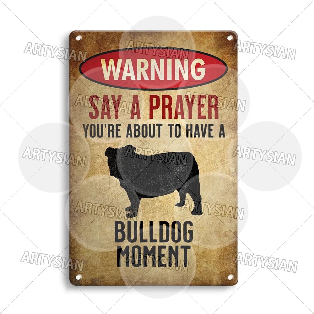 Beware Of Dog Warning Metal Sign Setter Aussie Corso Frenchie Labrador Poodle Bulldog Beagle Shorthaired Pointer GSP Lab Plaque