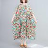 Summer Printed Short Sleeved Round Neck Dress for Women