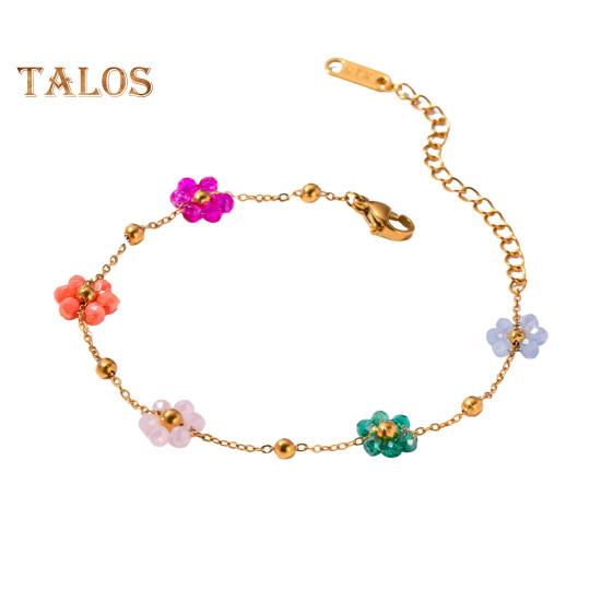 Dame Halskjede Armbånd Fargerikt Blomsteranheng Justerbar Lengde Søt Stil Ball Bryllupsfest Hals- og Håndleddsmykker Bursdag Jubileumsgave