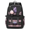 3 Piece School Backpack Set for Students Large Capacity Oxford Cloth Schoolbag with Shoulder Strap and Pencil Case
