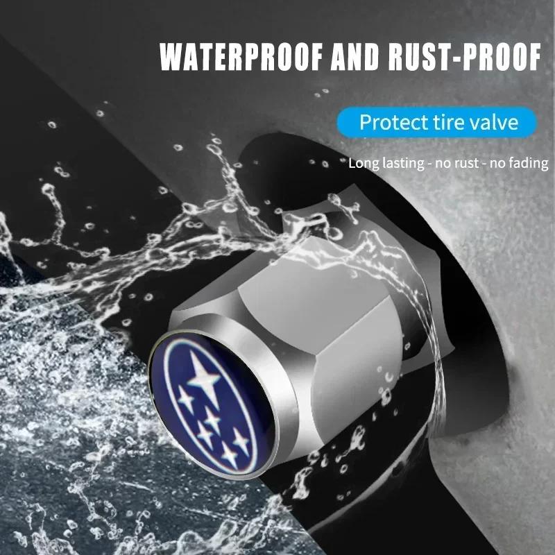 For Subaru ASCENT BRZ FORESTER IMPREZA LEGACY LEVORG OUTBACK STI TRIBECA Alloy Car Wheel Tyre Tire Valve Stem Caps with Wrench oi3