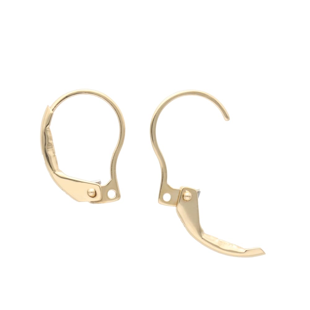 

KOHSAi Французские крючки Пара висячих немецких серег-колец с пружиной Аксессуар ручной работы Серьги из желтого золота 18 карат, 2, Япония, Маленькие, Крючки, Детали,