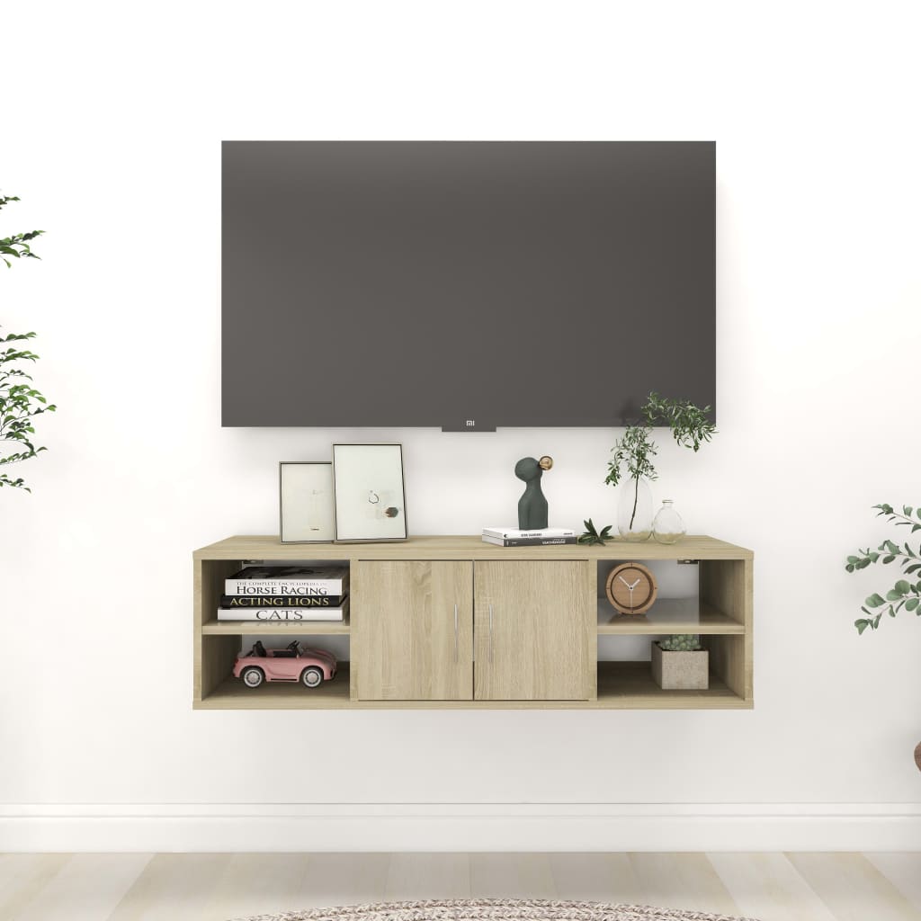 vidaXL Wandregal Sonoma-Eiche 102x30x29 Cm Holzwerkstoff