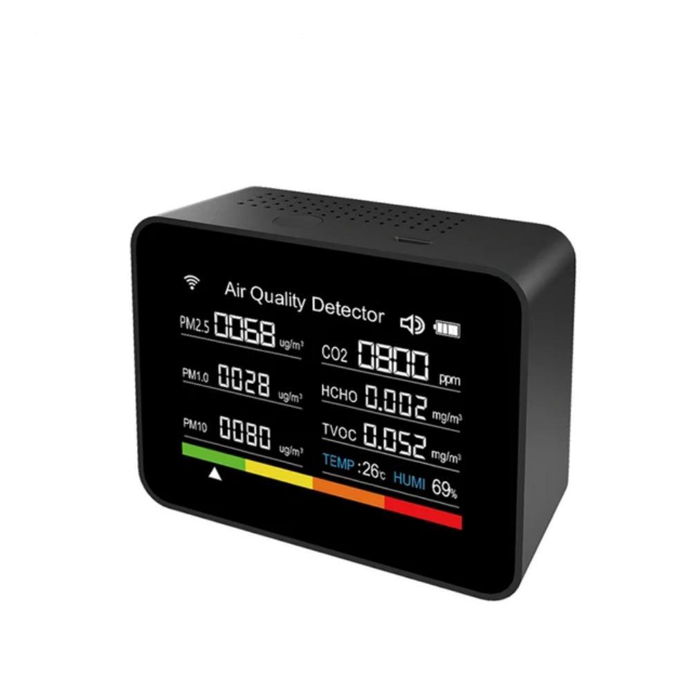 

Детектор качества воздуха Tuya WIFI 13 в 1 отслеживает концентрацию CO2, значение TVOC и значение HCHO в режиме реального времени