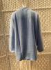 European & American Loose Plain Stand Collar Button Long Sleeve Cotton Linen Top for Women